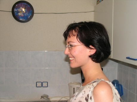 short hair glasses beautiful xxx picture