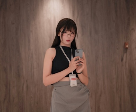 asian office sexy nude image