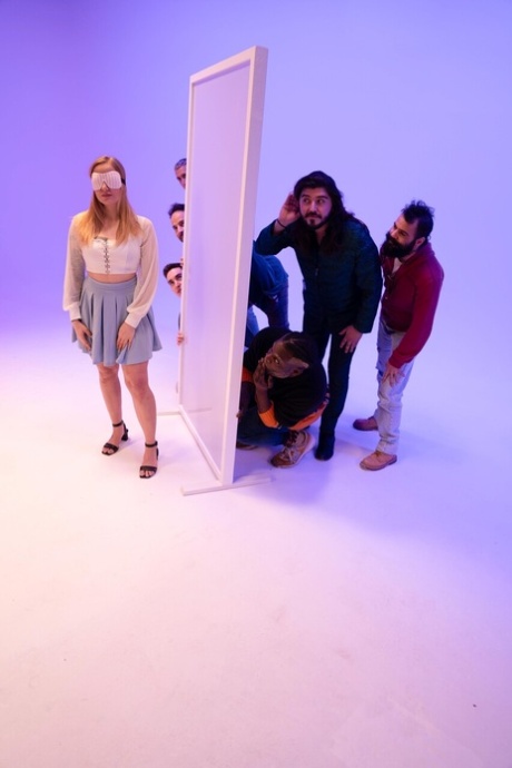 blindfold surprise beautiful naked image